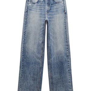 rag & bone Lenox Miramar Terry Wide Leg Jeans - Indigo Blue